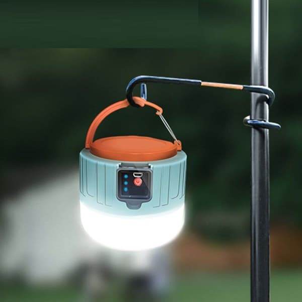 USB-laddningsbar LED-sollampa, bärbar nödlanterna, idealisk för camping, tält,