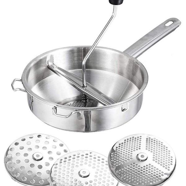 Rostfri sil med 3x silinsatser - sil för soppa KLB