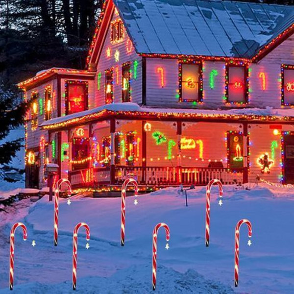 LED Gardinljusslinga, 12 Stjärnor 138LED, Batteri- och USB-driven, 8 Blinkande Lägen för Jul, Bröllop, Trädgård, Utomhus, Heminredning (Flerfärgad)
