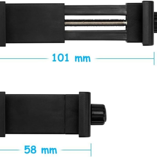 Universal mobilstativadapter for smarttelefonstativ er kompatibel med standard