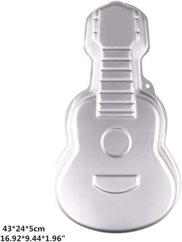 3D Aluminium Cakeform Gitarrformad Bakform DIY Födelsedagstårta Form Kökstillbehör Kollega Presenter Semesterpresenter