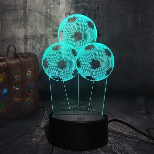 Nyhed 3D Illusion Lampe Led Natlys med 7 Farver Blinkende & Touch Switch
