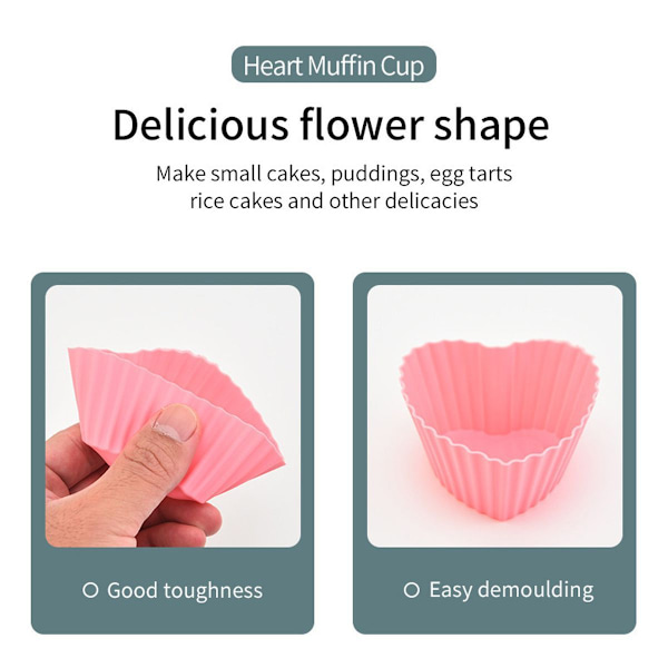 Silikonmuffinsformar, 30-pack, 2,75 tum