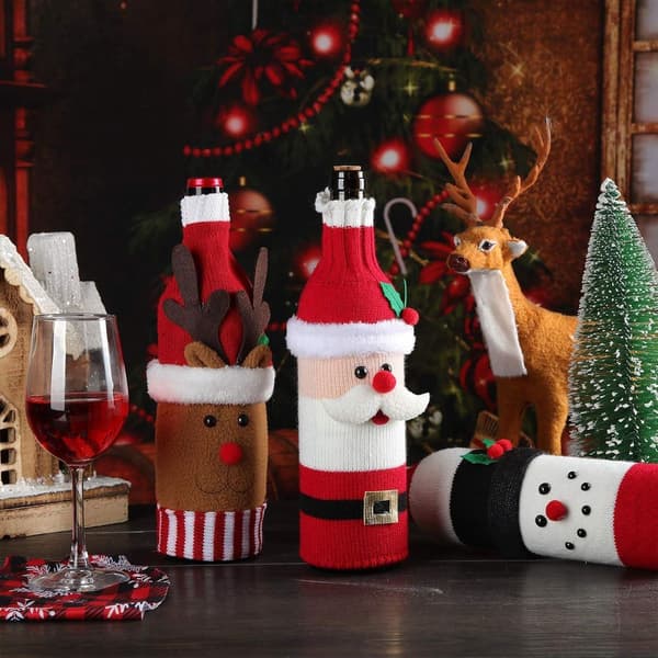 Jultröja vinflaskeöverdrag, handgjord vinflaska KLB