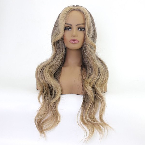Blond lang kvinne parykk