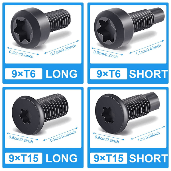 Ring Dörrklockskruvar, 4 Set/36pcs Dörrklocka Ersättningssäkerhet KLB