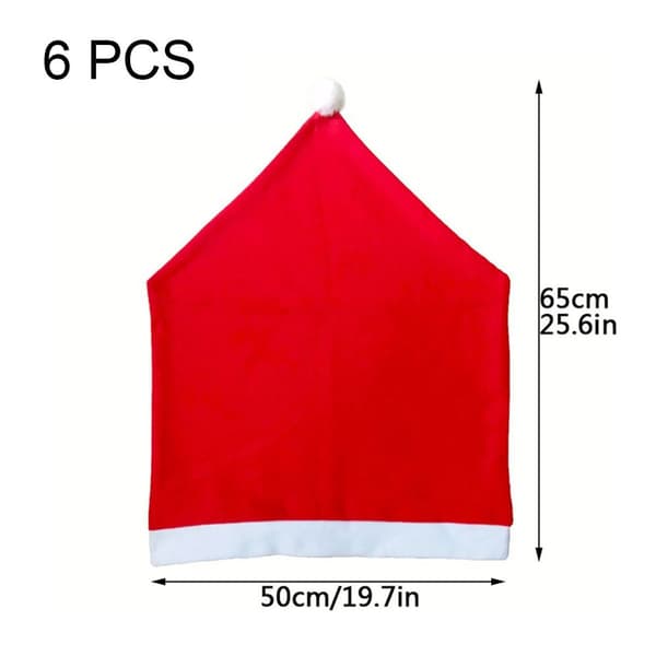 6 st julstolar i non-woven-tyg