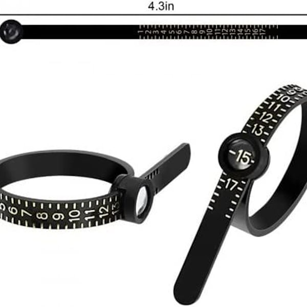 2-pack återanvändbar ringstorleksmätare