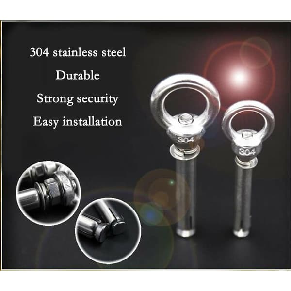 4 stk. M6 x 80mm sekskant forlængerbolt 304 rustfrit stål KLB
