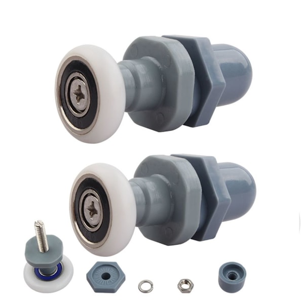 8 st slitstarka duschdörrlöpare glidande spårlager badrumsglas för reservdelar (23 mm)