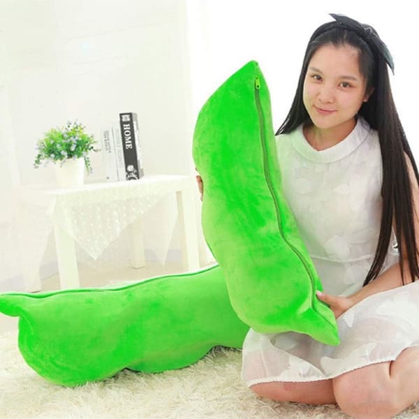 Ärtfylld växtdocka Kawaii för barn pojkar flickor present Ärtformad kudde KLB