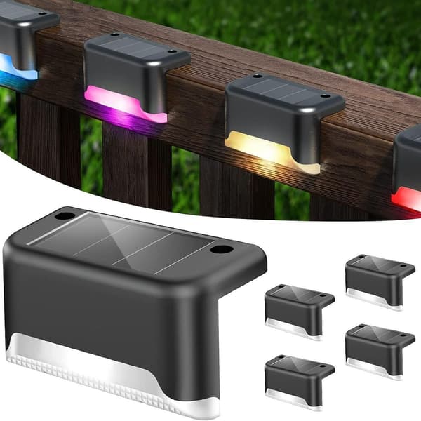 4PC Solcells Trappstegsbelysning Solcells Däckbelysning Utomhus LED Solcells Trappstegsbelysning IP65 KLB