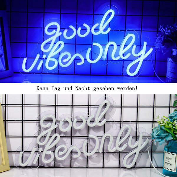 Endast goda vibbar Ljusreklam LED-ord Ljusskylt Neonljus Akryl KLB