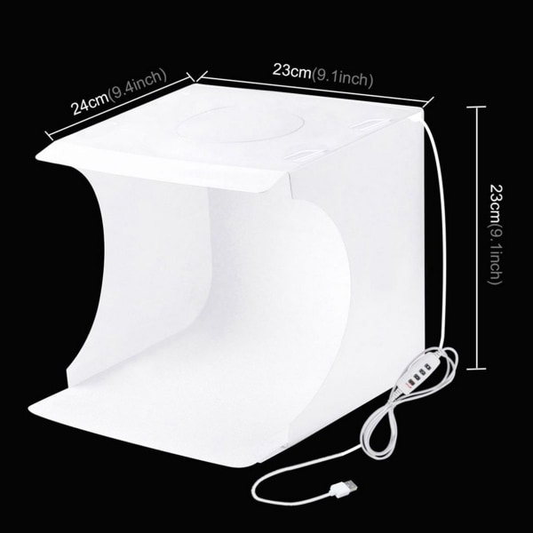 Adjustable light photo studio box, mini photo light box, portable photography