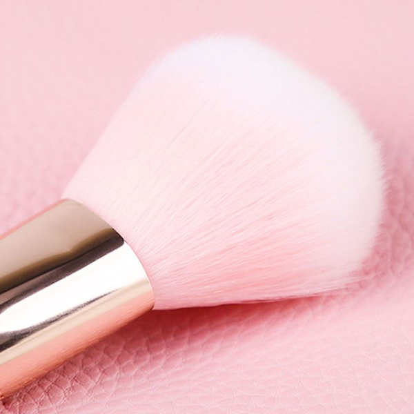 Makeup pensel sæt 10 stykker rosa træhåndtag bløde Kabuki børster