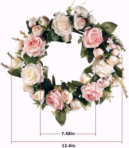 Kunstig Peonkrans, Kunstig Silkeblomstkrans - Hjem /
