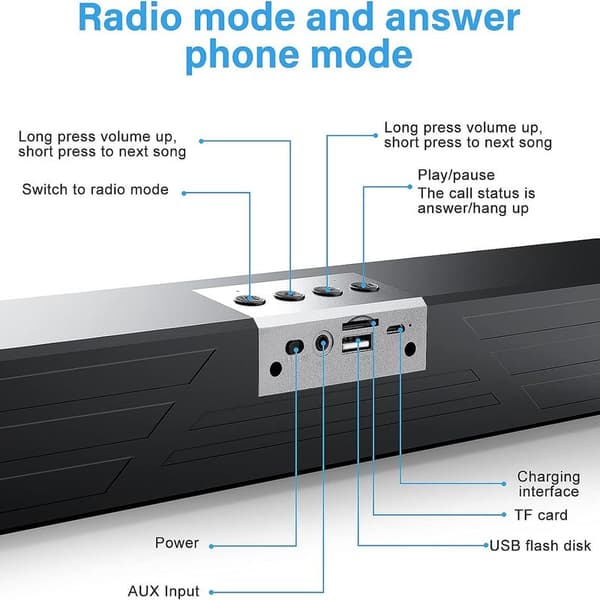 Työpöydän tietokonekaiuttimet Bluetooth 5.0 -yhteydellä, PC