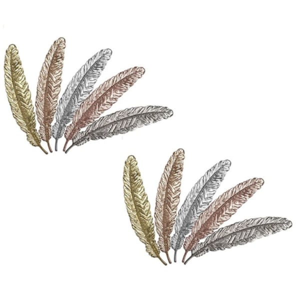 Metal Feather Bookmarks Simple Elegant and Thin Feather-shaped Bookmarks KLB
