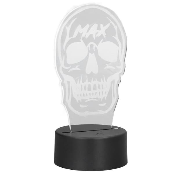 Kranium 3D Lys 7 Farver Touch Skiftende LED Natlys USB KLB