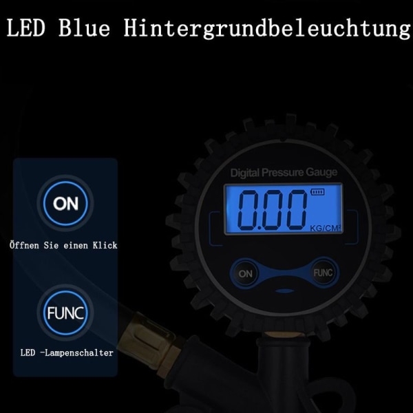 Digitalt däckluftningsmätare däcktrycksmätare med LCD-skärm lufttrycksmätare