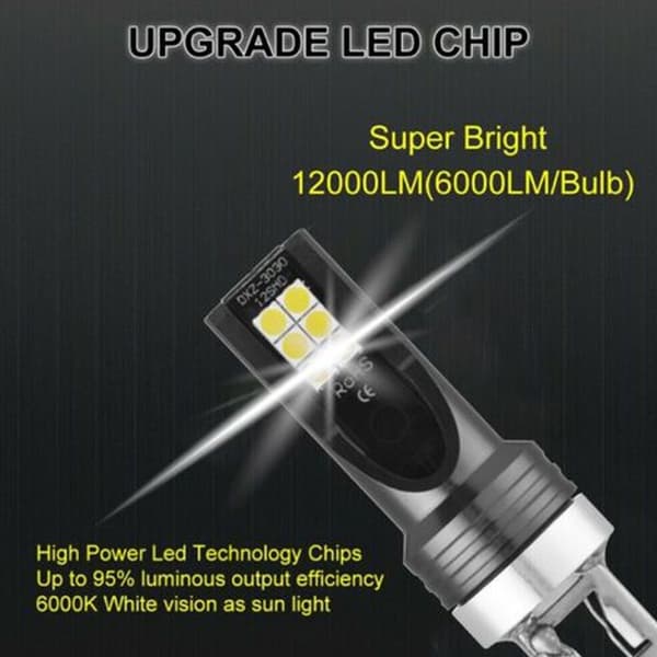 Spesifikk pære H7 Bil LED Tåkelys 200W Hovedlyspærer Kit 6000K Hvit