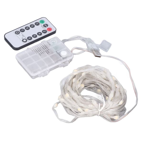 LED-lysslynge 12m Vanntett USB-fjernkontroll KLB