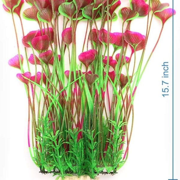 Store kunstige akvarieplanter dekoration plast A-pink KLB