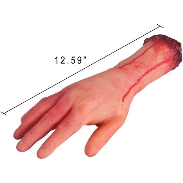 Halloween Blod Rekvisita Falska Läskiga Avhuggna Hand Avbrutna för Spökhus Halloween Vampyr Zombie Fest Dekorationer Tillbehör(Avbrutna Händer(Vänster + Höger))