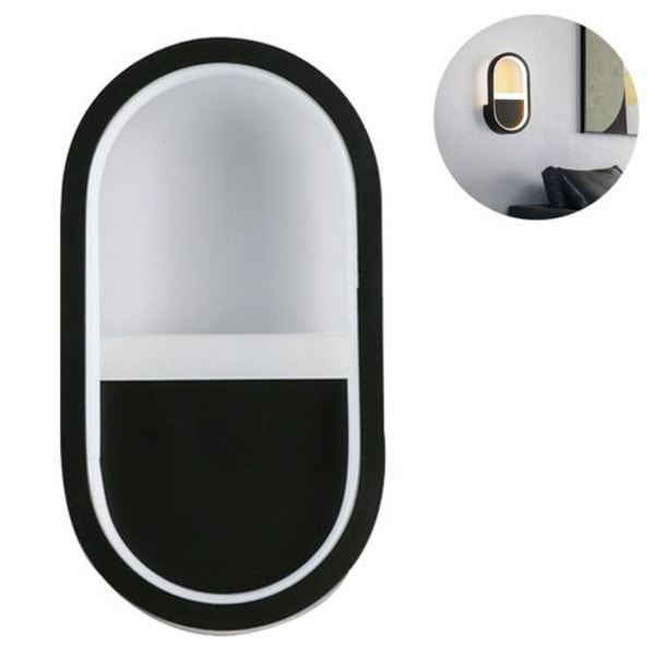 LED mini væglampe dæmpbar indendørs lys aluminium sort