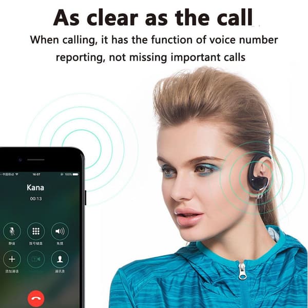 Bluetooth-hovedtelefoner, sportshovedtelefoner, vandtætte, 12 sorte