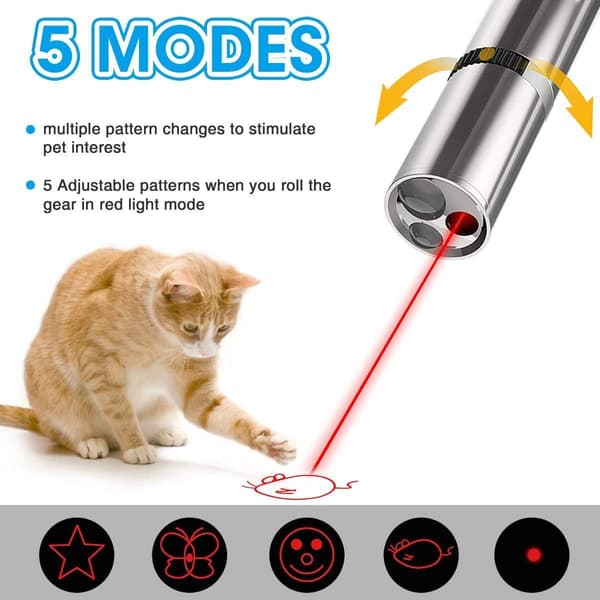 LED-pointer, LED-pointer USB genopladeligt interaktivt kæledyrlegetøj KLB
