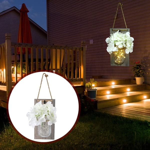 2 kpl Tekokukka lasipullo LED-seinävalaisin KLB