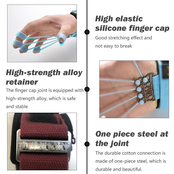 Finger Extensor Exerciser 40 Pound Hand Grip Strengthener Finger Trainer