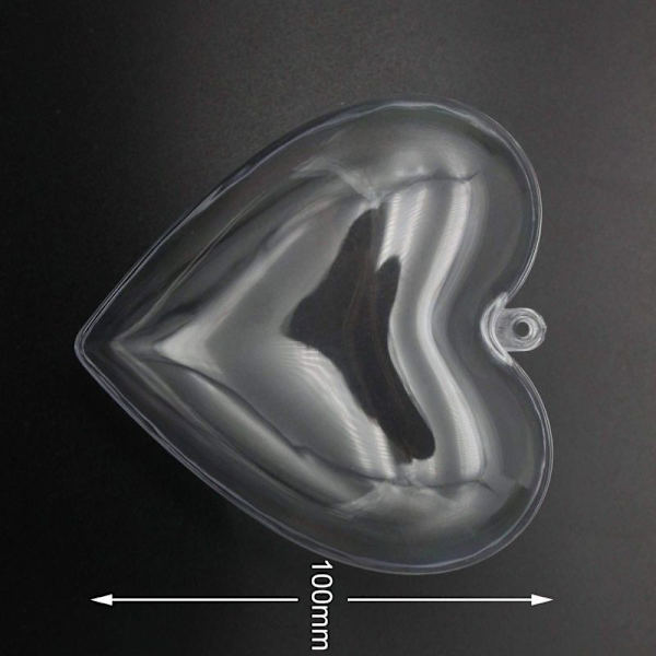 10-pack 3,94 tum genomskinliga plastjulgranskulor att fylla själv