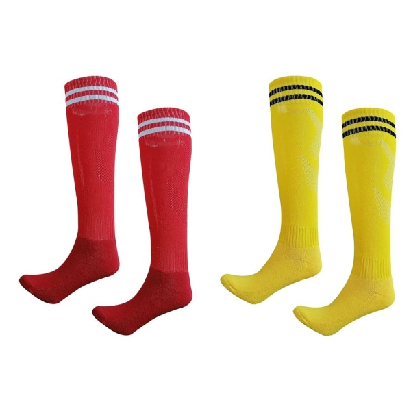 Kevyet pehmustavat sukat - miesten mallit punainen & valkoinen + keltainen & musta KLB