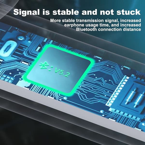 Trådløse ørepropper, Bluetooth 5.1 ørepropper, LED-strømindikator