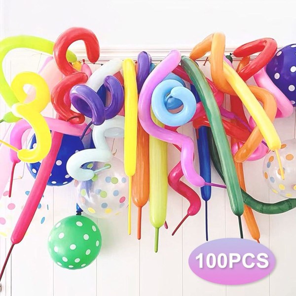 100 ballonger, magiske ballonger for å vri dyr og blomster