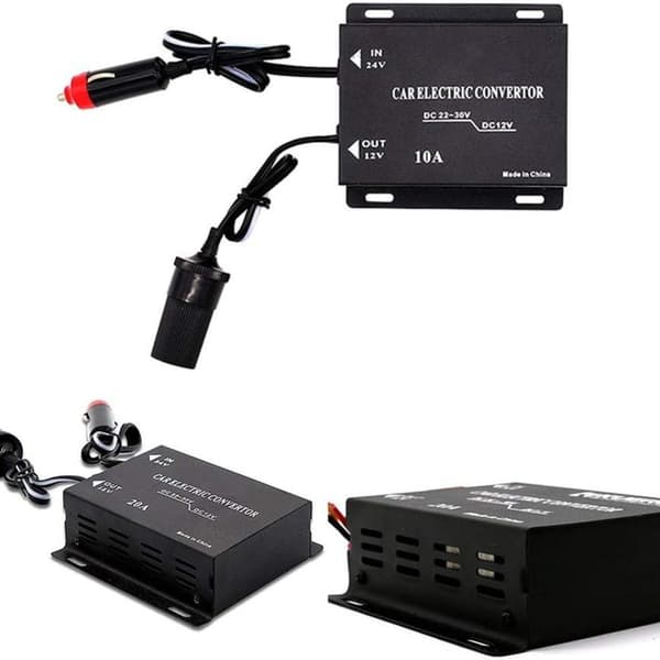 Bilströmsomvandlare, 10A 24V till 12V Strömförsörjning Steg Ned Transformator Ström KLB