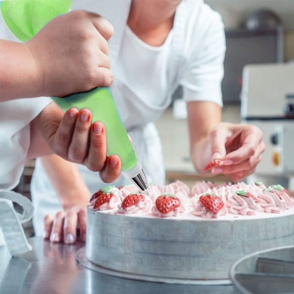 Kakedekoreringstilbehør for baking med gjenbrukbar konditor i grønn KLB