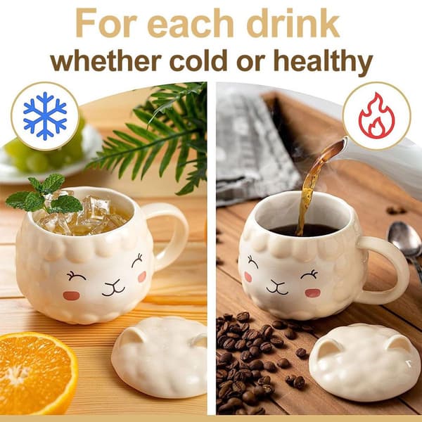 Kaffe kopp, alpakka kopp med lokk, 380ml kaffekopp, dyr