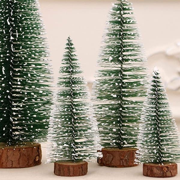 TheStriven 10-pack med mini julgranar, konstgjorda små tallar med KLB