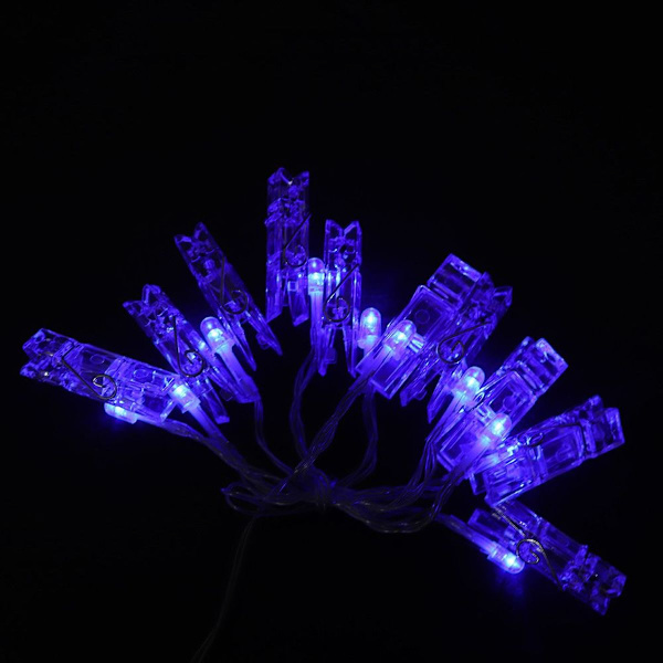Fotoklämma LED-lampa Prydnader Ljusslinga Fest Festival KLB