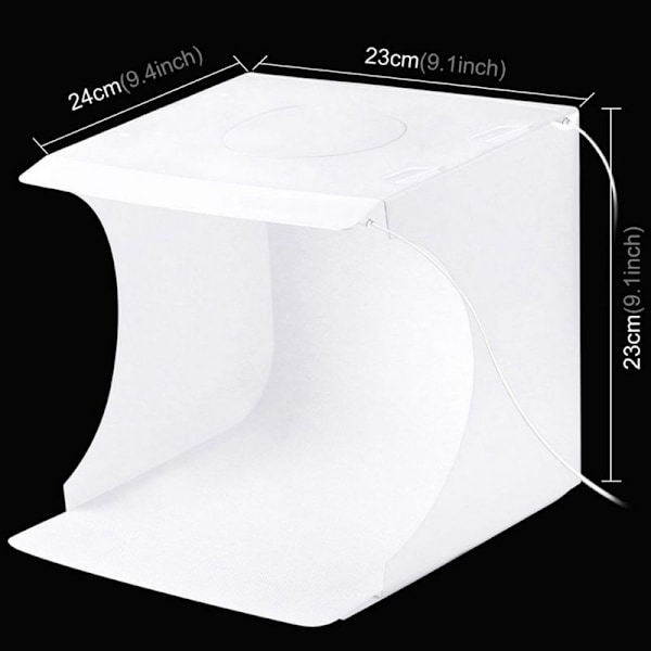 Fotostudio Box, Mini Fotografering Tält Kit, Fällbar Fotografering Belysning
