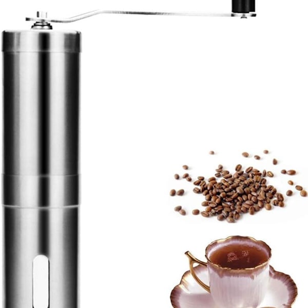 Manuell kaffekvern med justerbar innstilling - Kaffekvern og stål