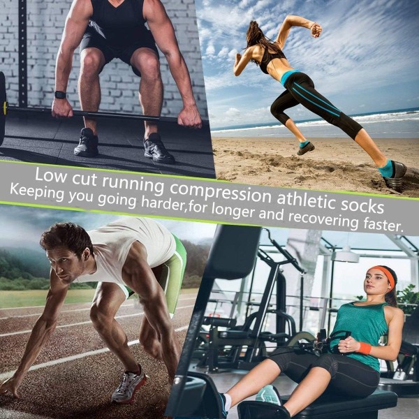 7 par kompressionsstrømper mod plantar fasciitis til mænd og kvinder - S/M KLB