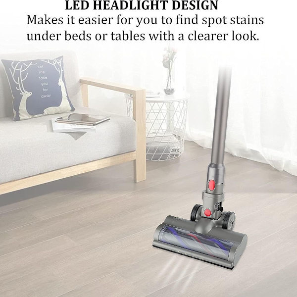 Suoraan käyttöinen puhdistusharja Dyson V7 V8 V10 V11 V15 - LED-valoilla KLB