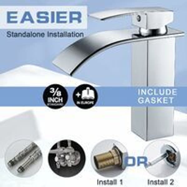 Moderne fosskran for baderom, elegant kranutforming KLB