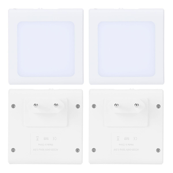 2-pak LED-hjemmenattlys Smart Sensor Soverom Nattlys KLB