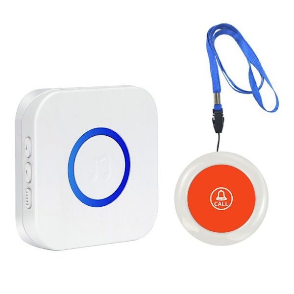 Ældre nødkald knap/Senior alarm armbånd/Kald knap/Trådløs personsøger/Senior alarm/Hjemme alarm modtager 500 fod afstand
