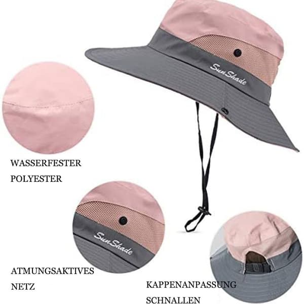Solhat UPF 50+ sammenklappelig fiskehat havehat unisex solhat KLB